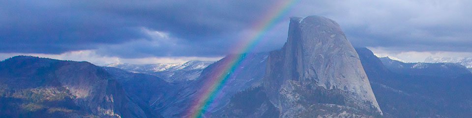 Rainbow over Half Dome