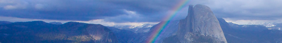 Rainbow over Half Dome